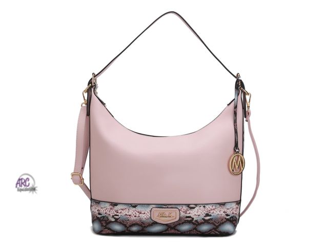 Lot 56-295613 - NEW DIANA SHOULDER BAG Faux snakeskin and solid vegan leather. Measurements: 16 L x 10 H x 5 W. Hand...