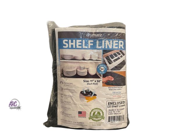 Lot 56-343923 - New Premium Charcoal 11 in. D x 0.13 in. H x 50 in. L Slip Resistant Absorbent Waterproof Drawer and...