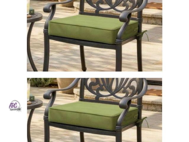 Lot 56-119460 - New Kimunuk 18.5 in. x 16 in. x 4 in. (2-Pack) Square Outdoor Patio Seating Repacement Lounge Chair ...