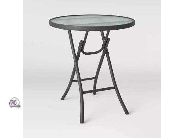 Lot 56-778611 - New Folding Round Patio Accent Table 18"