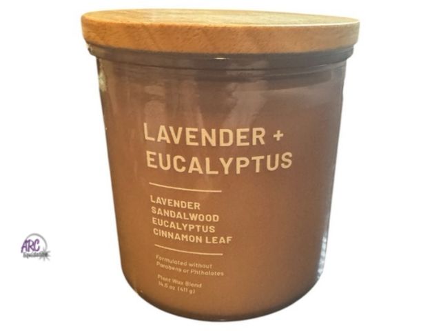 Lot 56-869517 - New - Threshold 3 Wick Candle - Lavender and Eucalyptus