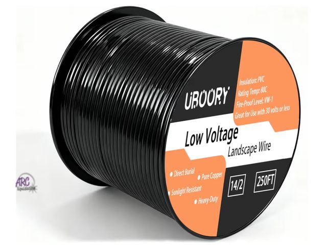Lot 56-312040 - New, 14/2 Low Voltage Landscape Wire, 14 Gauge 2 Conductor 250 Feet, Outdoor Direct Burial Electrica...