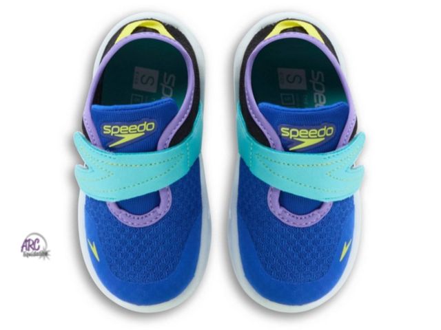 Lot 56-319360 - New Speedo Kids' S-Way Slip-On Toddler Water Shoes - Black/ Blue - 
Size S 5/6