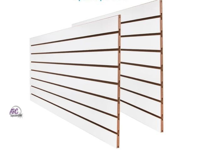 Lot 56-796740 - New 2 pack.  4ft x 2ft Horizontal White Slatwall Panels Easy Organizer (24"H x 48"L) - Pack of 2 - S...