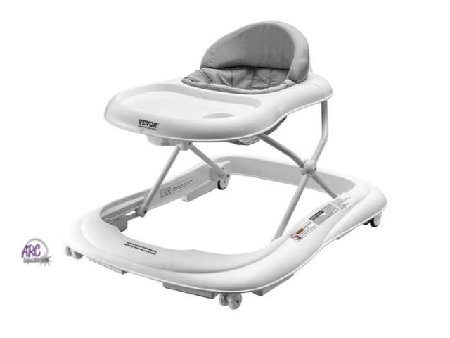 Lot 56-734118 - New in box. Foldable Baby Walker Activity Center 3-Level Height Toddler Infant Walker with Feeding T...