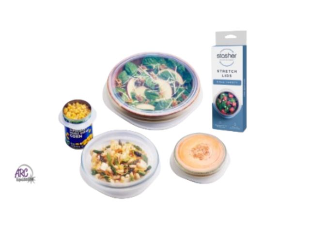 Lot 56-497556 - New Open Box - Stasher Premium Food-Grade Reusable Silicone Stretch Lids Variety 4-Pack ( 9in., 6.5i...