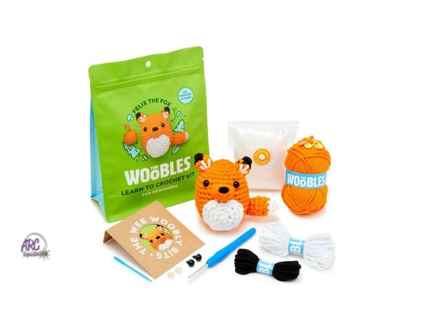 Lot 56-792414 - New open package. The Woobles Beginner Crochet Amigurumi Kits - Fox