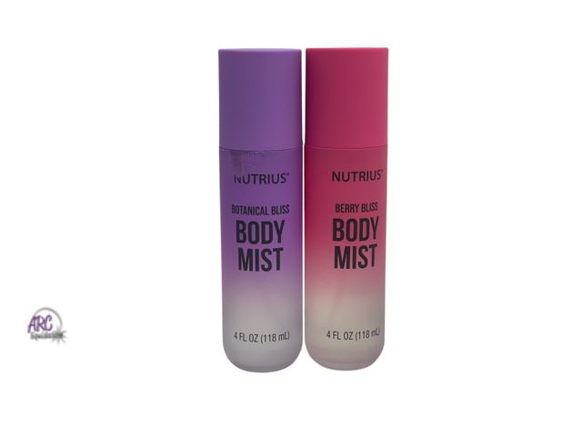 Lot 56-216617 - NEW Lot Of 2 Nutrius Body Mist, 4 fl oz, Botanical Bliss &amp; Berry Bliss