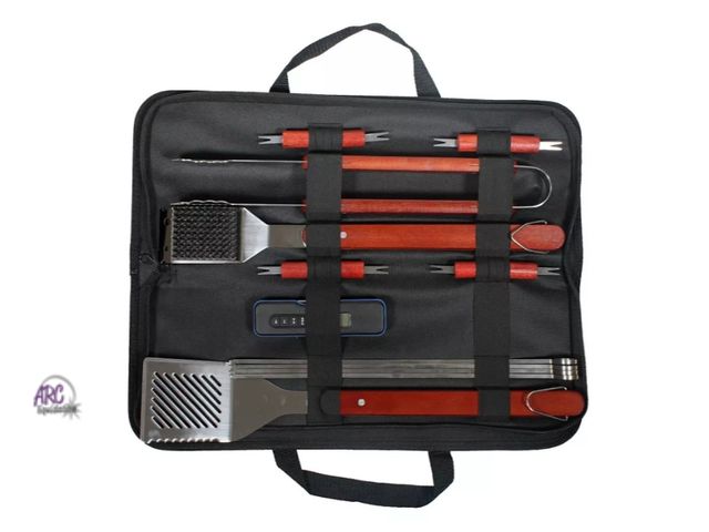 Lot 56-512825 - NEW-17pc BBQ Stainless Steel Grill Spatula Set Black - Room Essentials™