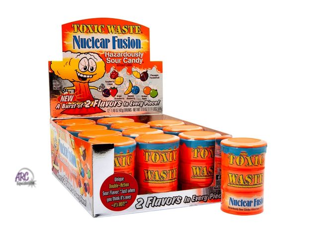 Lot 56-852912 - New - Toxic Waste Nuclear Fusion Sour Candy - 12pack