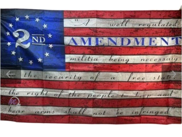 Lot 56-106260 - New 2nd Amendment "well regulated militia" Flag. 3' x 5'. Polyester