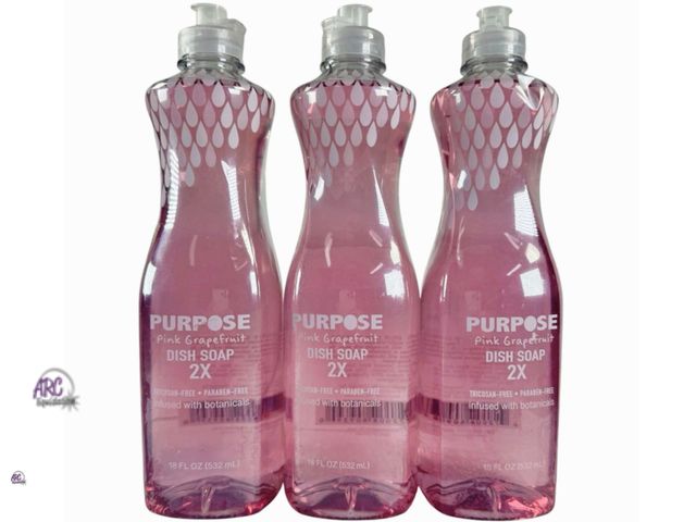 Lot 56-891223 - NEW-LOT OF 12-Purpose pink grapefruit dish soap-18 fl oz per bottle