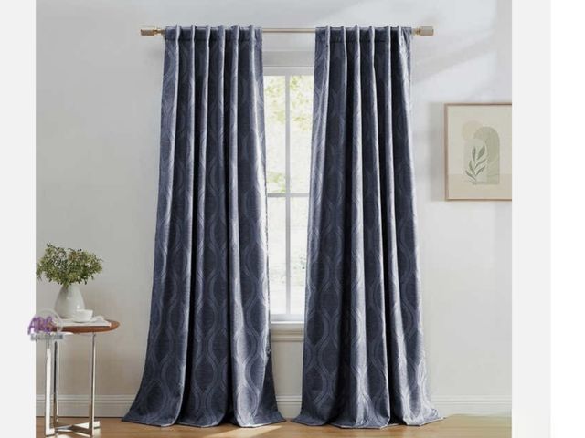 Lot 56-335761 - New Silk Home Mitchell Blackout
Curtain Panel Pair 52”X96” Nav-Blue