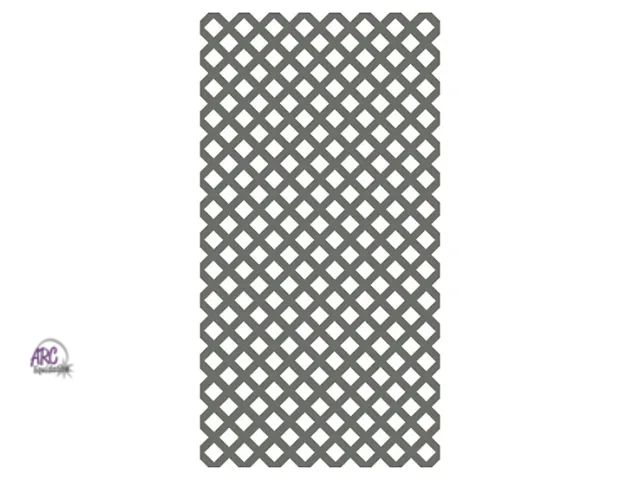 Lot 56-140398 - New Barrette Outdoor Living  4 ft. x 8 ft. Nantucket Gray Garden Vinyl Lattice