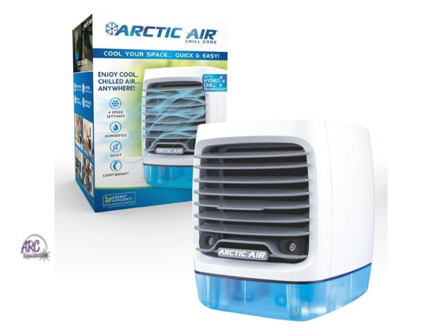 Lot 56-297013 - NEW OPEN BOX Arctic Air Chill Zone Evaporative Air Cooler, Portable Cooler with 4 Fan Speeds, LED Ni...
