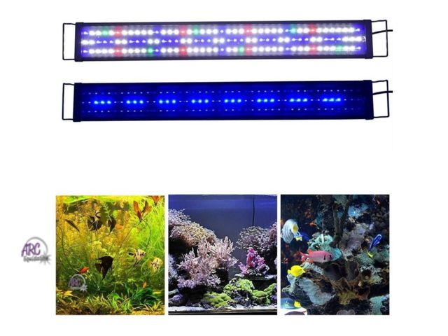 Lot 56-756298 - New tested and works. Aquarium LED Light Full Spectrum 36-48 inch Hood Lamp for Freshwater Marine Pl...