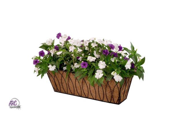 Lot 56-344761 - New 24 in. Devon Window/Deck
Planter with AquaSav Coconut Liner Plastic