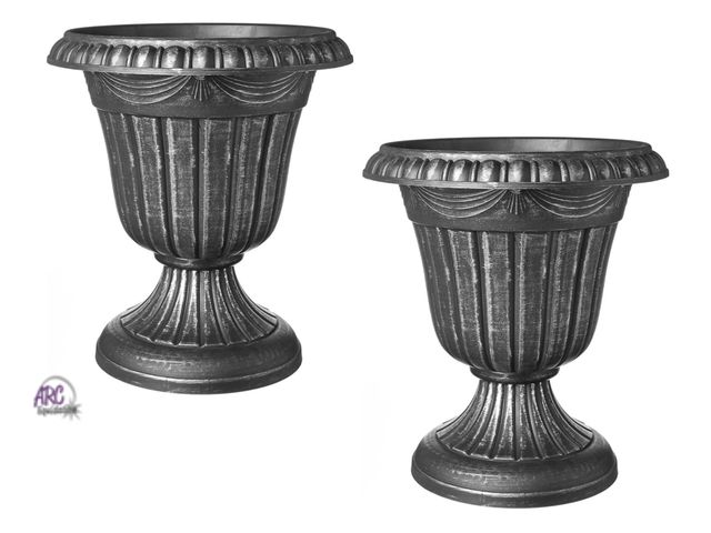 Lot 56-586598 - NEW-LOT OF 2- ARCADIA PLASTIC FLOWER POTS