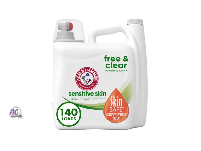 Lot 56-167414 - New Arm &amp; Hammer Sensitive Liquid Laundry Detergent - Free &amp; Clear - 140 fl oz