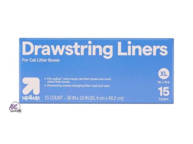 Lot 56-683559 - New Opened package- Up&amp;Up Cat Litter Liners XL 36x19 inch 15 count