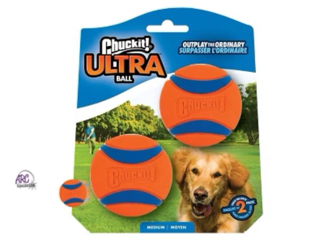 Lot 56-218660 - New - Chuckit! Ultra Squeaker Balls for Dogs, Floating Water Pet Toys, Durable Rubber Pet Toy, Bounc...
