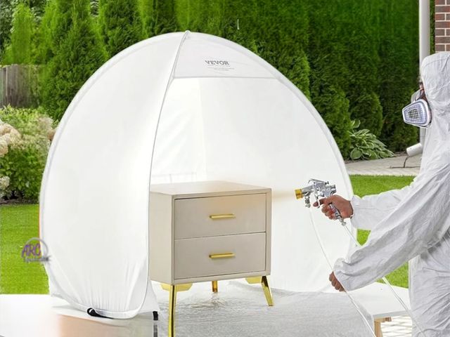 Lot 56-876218 - New - VEVOR Paint Booth Tent, 40 x 35 x 40 in Pop-Up Portable Spray Paint Tent with Built-in Floor