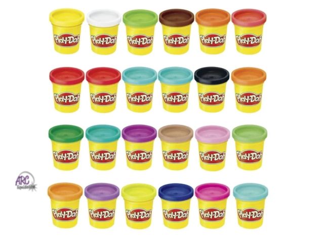 Lot 56-125660 - New in Box Play-Doh Modeling Compound 24-Pack Color Variety, Non-Toxic, 3 Oz Cans