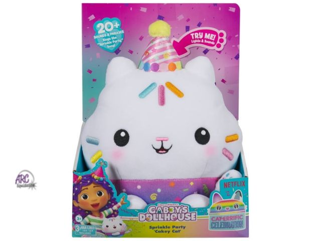 Lot 56-563330 - NEW-Gabby's Dollhouse sprinkle party 'cakey cat' plush