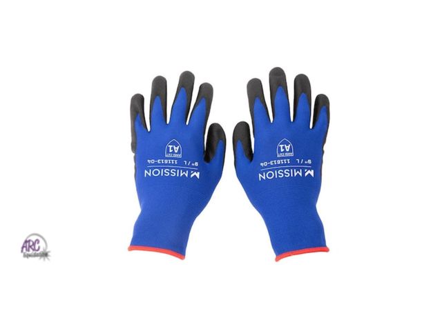 Lot 56-253823 - NEW Lot Of 6 Mission A1 Cool-Tech Work Gloves Blue-Medium