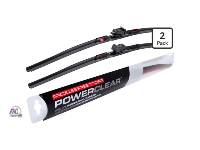 Lot 56-159851 - New POWERSTOP PowerClear – PCK-2421-3 - Front 24" + 21" Windshield Wiper Blade Set, Top Lock For Vol...
