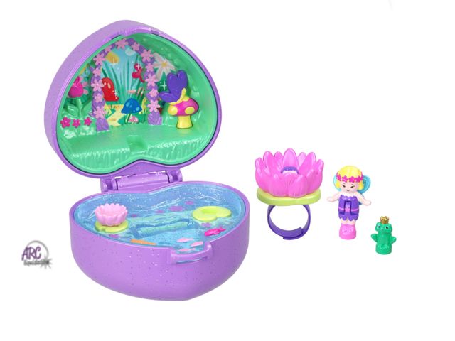 Lot 56-319930 - New, Polly Pocket Collector, Stardream Ring and Case, Heritage Micro Dolls &amp; Keepsake Compact Pl...
