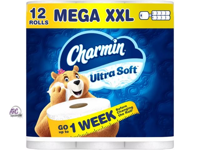 Lot 56-790523 - New Charmin Ultra Soft Septic-Safe Toilet Paper. 12 mega XXL rolls