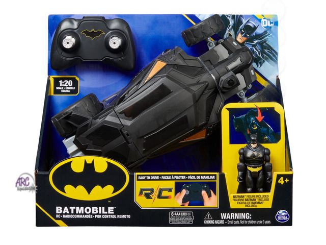 Lot 56-399530 - New, DC Comics, Batman Batmobile Remote Control Car with 4-inch Action Figure, for Kids Ages 4 and u...
