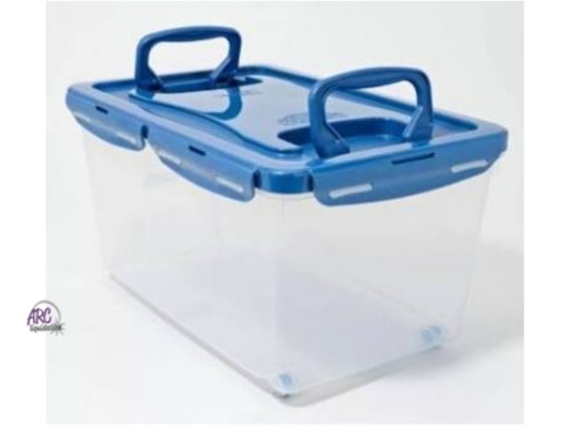 Lot 56-703614 - New/damage corner. LocknLock 88-Cup XXL Storage Container with Double Handles, 22 Quarts . Still sea...