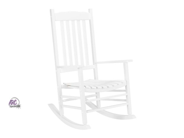 Lot 56-275551 - Main stays Patio Rocking Chair, Outdoor Rocking Chair, Wood Porch Rocker, Wooden Rocking Chair for A...