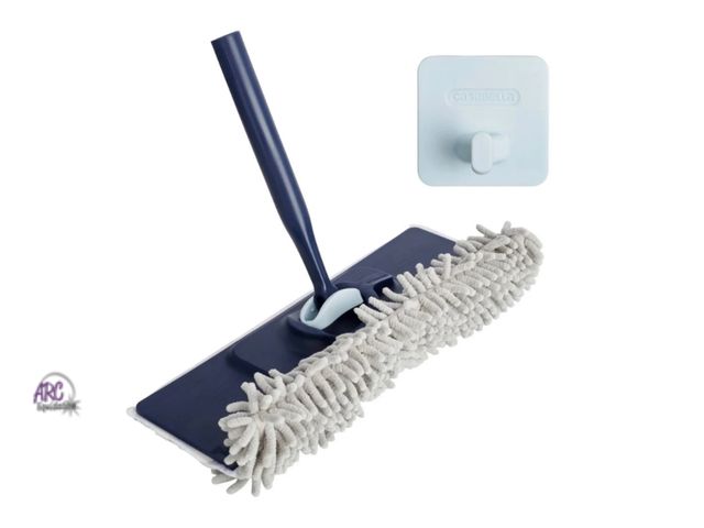 Lot 56-168014 - New Casabella Click Clean and Organize Baseboard Cleaning Mop Head and Hook