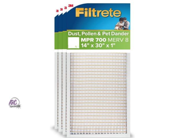 Lot 56-897922 - New - Filtrete 6 pack 14x30x1 AC Furnace Air Filter, MERV 8, MPR 700, Tough on Pollen, Easy on Airfl...