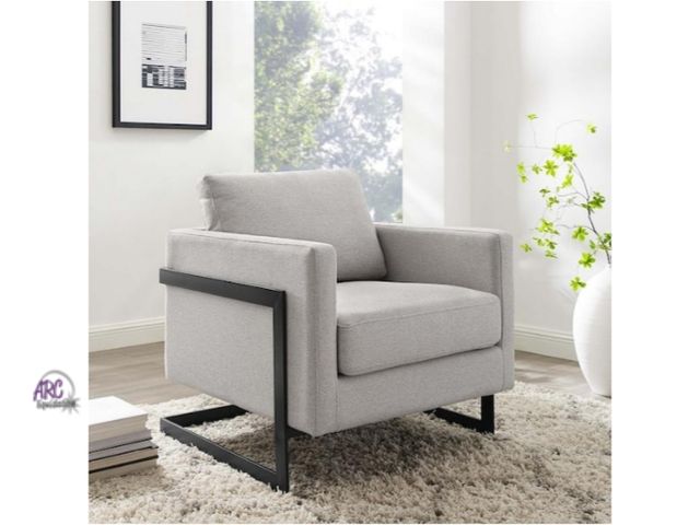 Lot 56-776152 - New in box. Midway Posse Upholstered Fabric Black Camel Accent Chair