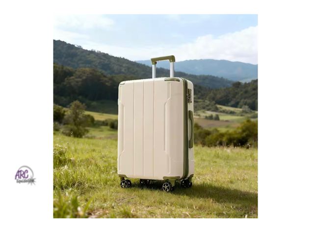Lot 56-173435 - New Merax 29.9” White Green ABS Hardside Luggage Spinner Suitcase w/ 3-Digit TSA Lock, Retail $109 3...
