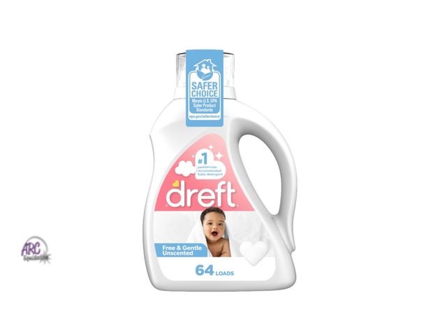 Lot 56-179617 - New Dreft Family Friendly Unscented Liquid Baby laundry Detergent