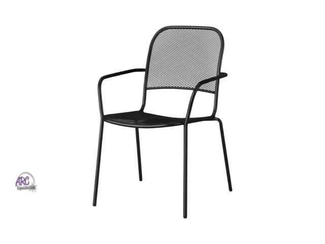 Lot 56-304514 - New,Metal Mesh Stackable Patio Dining Chair Black - Room Essentials™