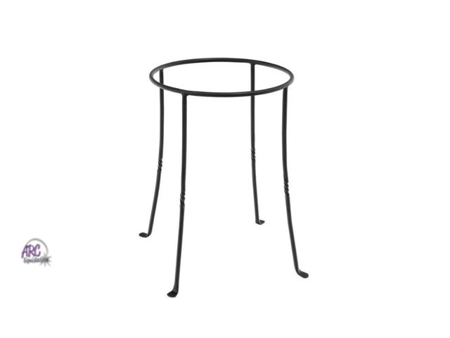 Lot 56-371999 - Achla Designs 15"H Black Powdercoat Finish Wrought Iron Indoor Outdoor Ring Plant Stand, Patio Garde...