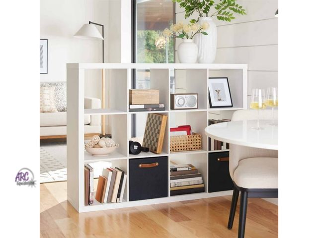 Lot 56-784512 - New in box. Better Homes &amp; Gardens 12 Cube Storage Organizer, White Texture