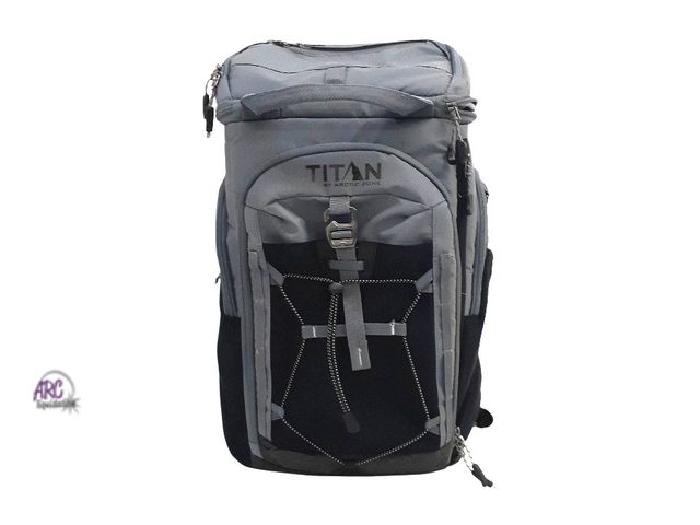 Lot 56-214560 - New - 26 CANS Titan by Arctic-Zone Super Foam and Leak Proof Backpack Cooler - Grey