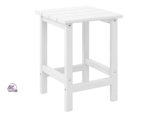 Lot 56-641465 - New Opened Box - Westin Outdoor Mason 18 in. White Poly Plastic Fade Resistant Outdoor Patio Square ...