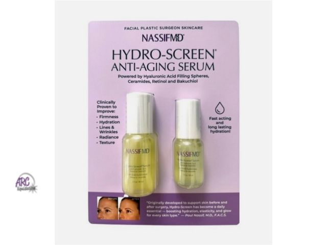 Lot 56-511665 - OPENED PACKAGE-NassifMD hydro-screen anti-aging serum