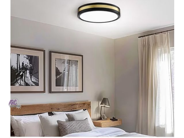 Lot 56-325251 - New missing mounting bracket and hardware, 18 Inch Flush Mount Light With Night Light, 5CCT Modern B...