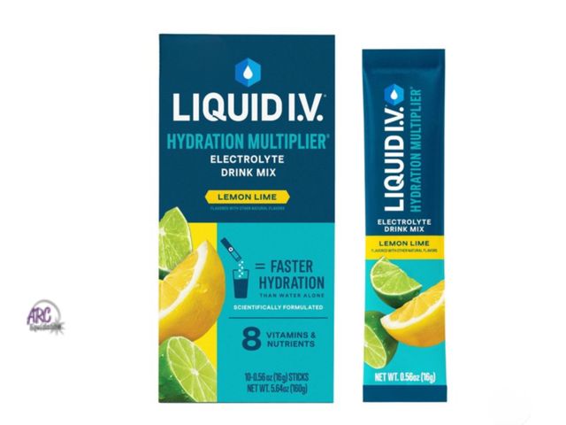 Lot 56-318550 - New Liquid I.V. Hydration Multiplier Vegan Powder Electrolyte Supplements - Lemon Lime 30 on the go ...