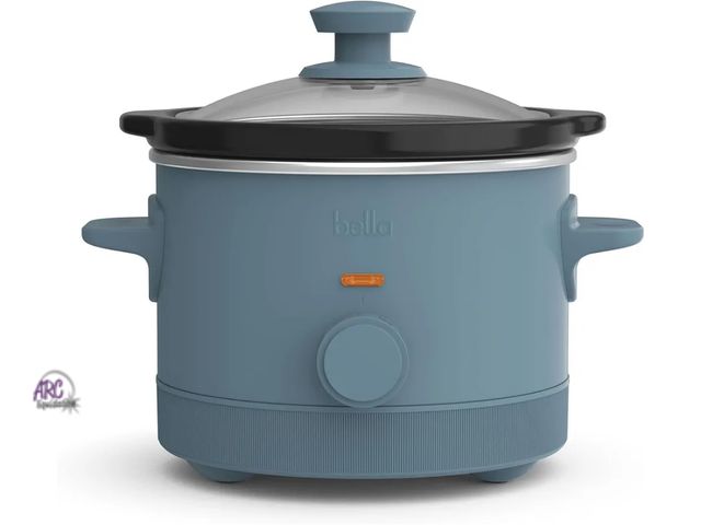Lot 56-556518 - NEW-TESTED-SLIGHTLY DAMAGED BOX-bella 1.5 Qt Slow Cooker with 3 Heat Manual Control, Ceramic Nonstic...