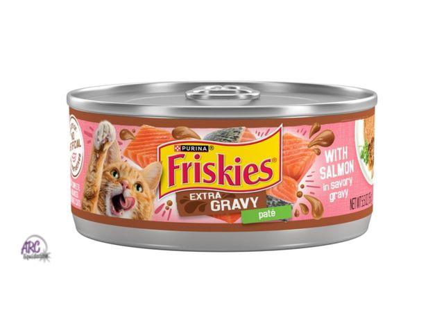 Lot 56-261724 - Lot Of 22 Purina Friskies Extra Gravy Pate With Salmon, Wet Cat Food, 5.5 oz Cans Best By June 2027